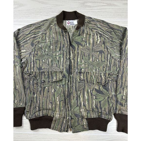 Vintage Sports Afield Liberty Camo Cargo Bomber Hunting Jacket Medium Realtree - Picture 2 of 7